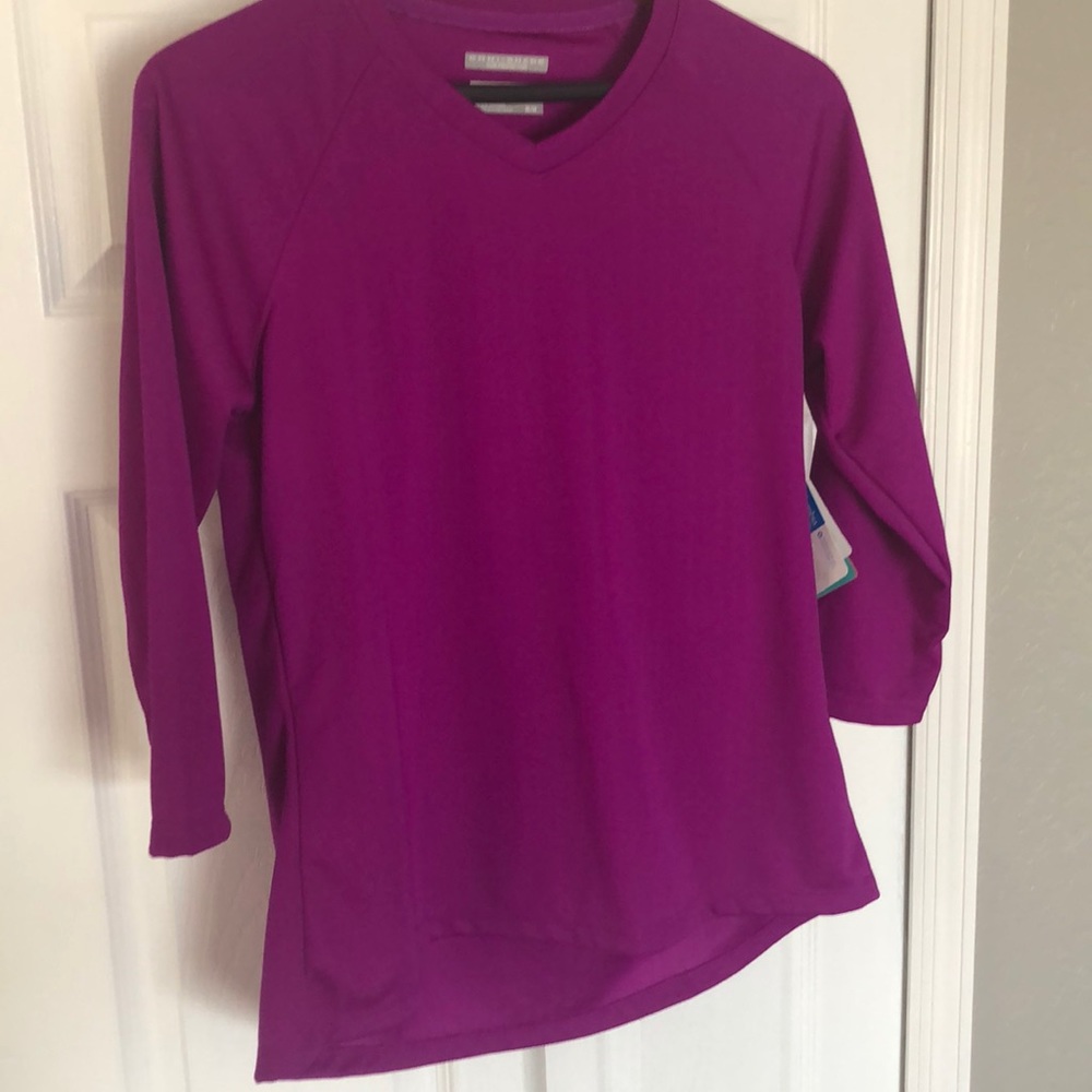 Columbia UV 3/4 sleeve v neck top